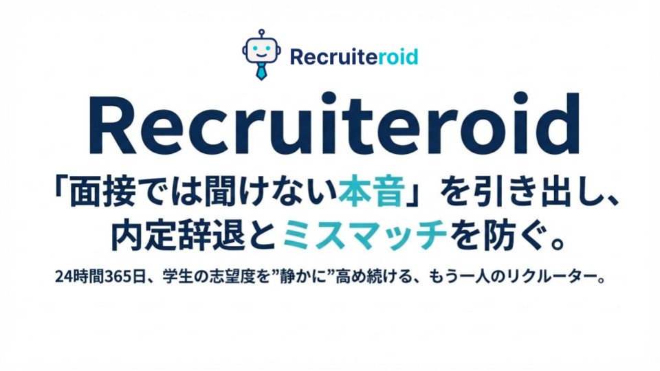 Recruiteroid サービス概要資料表紙